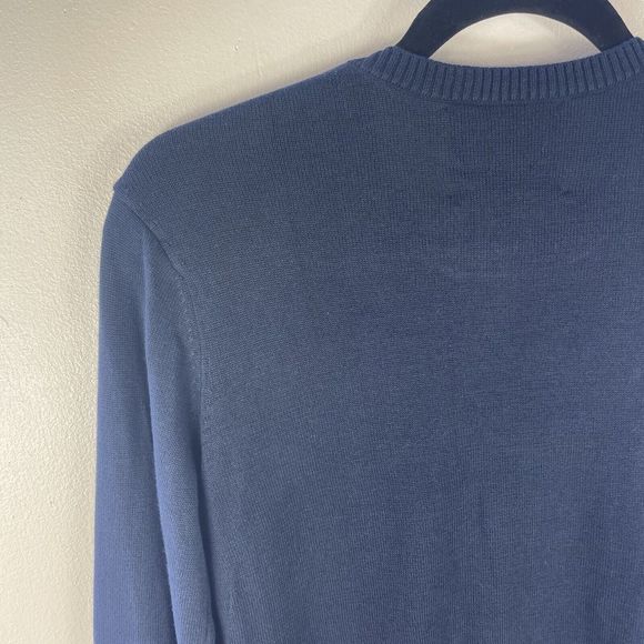 Kerri Rosenthal Oh Hi Happy Indigo Blue Cotton Knit Liz Sweater - Picture 10 of 12
